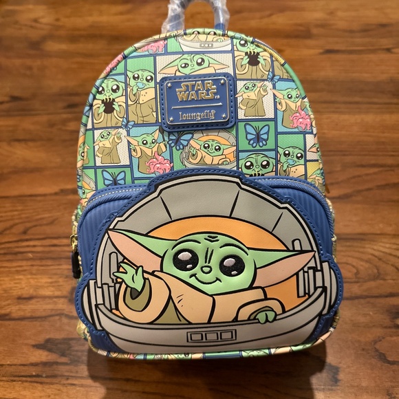 Loungefly Star Wars Grogu Baby Yoda The Mandalorian Panels Mini Backpack main image 5